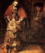 REMBRANDT Harmenszoon van Rijn The Return of the Prodigal Son (detail) painting